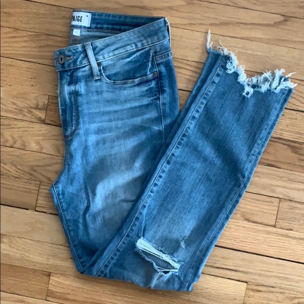 PAIGE Hoxton Ankle Peg Jean Janis Destructed sz 29 - Picture 3 of 6